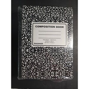 Wide Ruled Composition Books Black 100 Sheets - Pack Of 5